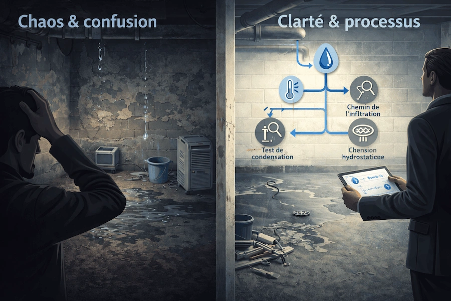 Résoudre le mystère : Guide étape par étape pour diagnostiquer l'eau dans votre sous-sol